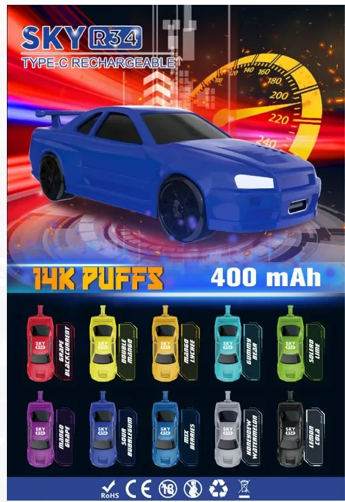 SKY GTR34 14K puff